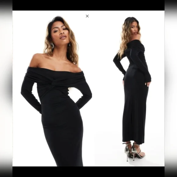chinese dress ladies Undress Selma Black Midi Bodycon Dress